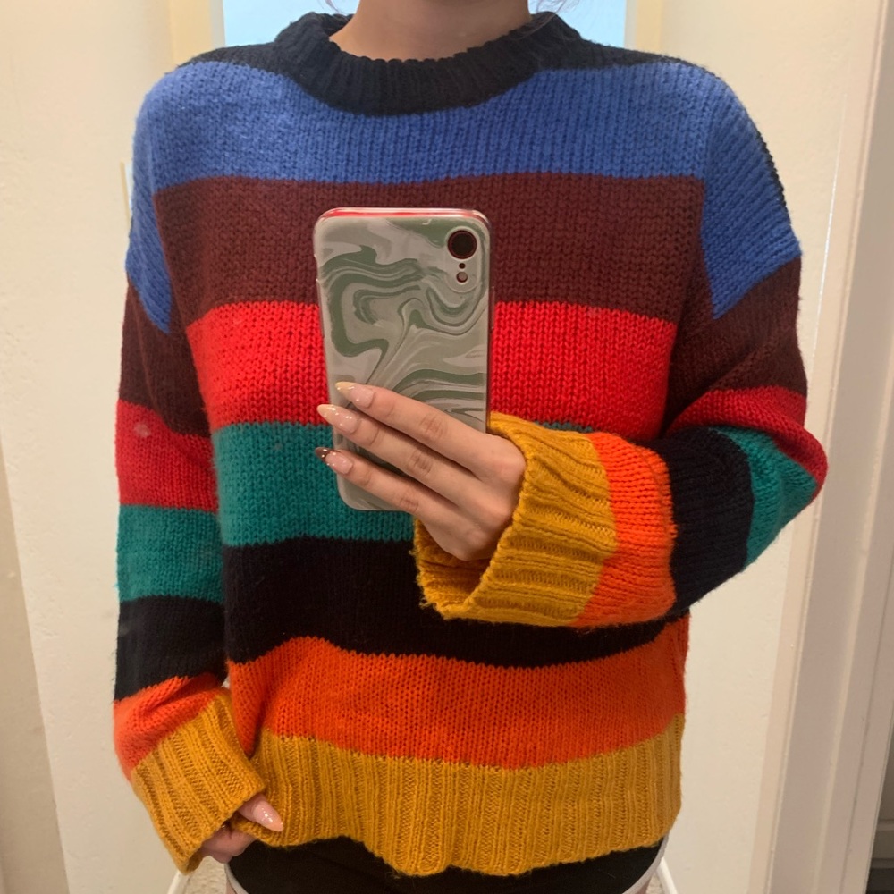 Urban Outfitters Rainbow Sweater